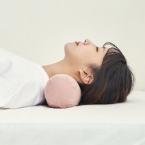 잠스쿨 거북목 경추베개 일자목 원통 원형 목디스크 낮은 목베개 미니, 잠스쿨 거북목 베개, 아이보리