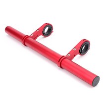 30cm 자전거 연장 거치대 더블바 알루미늄 손전등 야드 미터 램프 연장 거치대 라이딩 액세서리, 레드