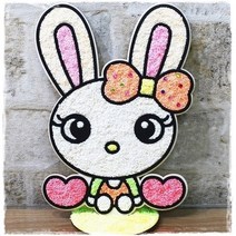 제이쥬얼 구슬클레이만들기 클레이모자이크 클레이꾸미기 클레이만들기판 클레이DIY 구슬클레이꾸미기, 토끼