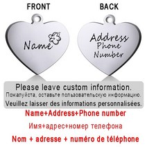 강아지네임택 개ID 하트 태그 맞춤형 고양이 목걸이 펜던트 새겨진 애완 동물 체인 매력 용품 이름 제품, 13 Silver-Flower_01 25mm