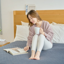 한일의료기 탄소매트 전기매트 전자파없는 온열매트 블루그레이 싱글 더블 / EMF인증 카본열선