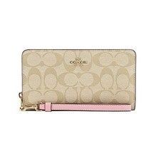 Coach 코치 지갑 롱 C4452 스트랩 라운드 Zip 레이디스 IMRVQ 브라운 1941 레드 데일리 고급