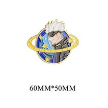 자켓브로치 큐빅브로치 새로운 일본 아이콘 Jujutsu Kaisen 에나멜 핀 브로치 의류 배낭 칼라 배지 옷깃 쥬얼리 럭셔리 선물