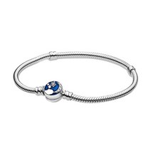 저스트투 Mybeboa- 925 스털링 실버 러브 하트 Pulsera 팔찌 멀티 스네이크 체인 스파클링 디스크 마우스 걸쇠 정장 참