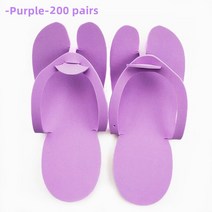 일회용 플립 플롭 도구 호텔 폼 페디큐어 EVA 10 50 쌍, 없음, 11.-Purple-200 pairs