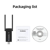 휴대용 USB 와이파이 라우터 무선랜카드 1300Mbps, 블랙