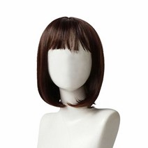 자연스러운통가발 통가발 검정 갈색 내츄럴 여자중단발 스타일, COLOR:다크브라운, 단품