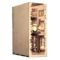 DIY 다이아곤 골목 책 구석 선반 삽입 신비한 고대 거리 키트 조립 미니어처 가구 아트 북 엔드 장난감 선, 04 04-no original box