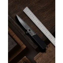 서바이벌나이프 캠핑용칼 헌팅나이프 접는 날카로운 내마 모성 야외 하이킹 전술 군사 포장 가방 포켓, da327bk