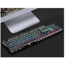 2022 체리 키보드 체리식 게이밍 키보드 크롬 청축 원형키캡, 블랙