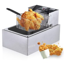 업소용 튀김기 전기 튀김기계 소형 치킨 돈까스 튀기기 영업용 대용량 6L 2500W, 본품 6L