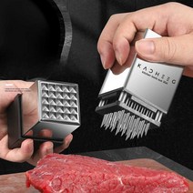 돈까스 연육기 소고기 돼지고기 텐더라이저 망치 펀칭기 다지기 양면 고기 두드리는, (휴대용)양면살바늘