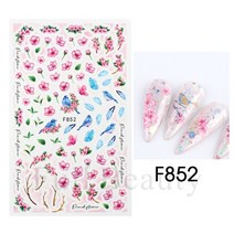 고주파실링기 1 PC 흰색 양각 된 매력 네일 아트 스티커 새겨진 5D Decals 꽃 레이스 젤 폴란드어 슬라이더 Weddin 매니큐어 LASTZ5D09016, [44] F852