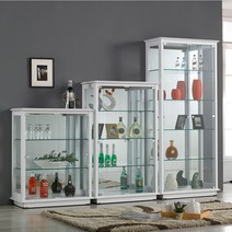 앤탑퍼니처 엑설런트 강화유리장식장 장식장, 700-3단장식장(화이트)