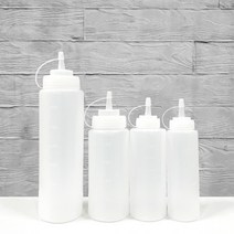 [계량 소스통] 양념통 드레싱소스통 케찹병 소분튜브 / 특대680ml(2개~5개), 3개