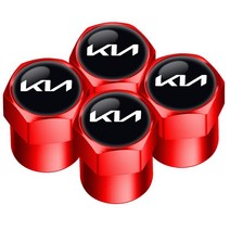 타이어 밸브캡 기아 리오 씨드 스포티지 세라토 소울 쏘렌토 k2 k5 플립 자동차 액세서리 용 4pcs 엠블럼, 03 style1 red