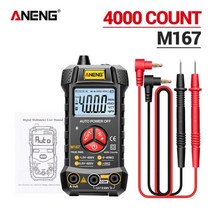 전기테스터기 멀티 접지 메가 ANENGM167 디지털 미니 멀티미터 AC 전기 기기 테스터 자동 트루 Rms 트랜지스터 NCV, M1671