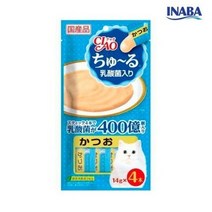 이나바 고양이 챠오츄르 간식, 유산균 가다랑어(232하늘), 4팩