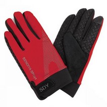 Anti-slip TouchScreen Ridding 장갑 봄 여름 경량 가득 차있는 가락 옥외 산 자전거 Non-slip, L