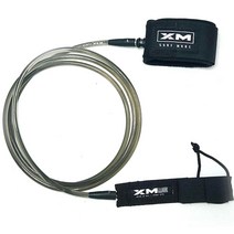 XM SURF MORE 프리미엄 서핑보드 목줄 1.8m(6피트) 미국산 .. 정품보장, Smoke Leash/Black Strap