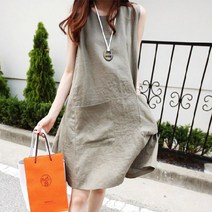 쉬블림로브 포켓 루즈핏 민소매 원피스 에뜨왈 GW0006