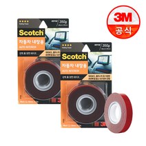 쓰리엠 스카치 강력 블랙박스 하이패스용 (고내열) HRS101 X 2개, 1개, 강력 자동차 내장용 폼 양면테이프 IT182 X 2개