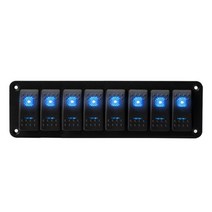 샌드위치 판낼 부자재 2 3 4 5 6 8 갱 보트 해양 스위치 패널 12V 방수 4.2A 듀얼 USB 충전기 소켓 LED 디, 8 Gang, Green LED