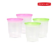 로이첸 요거트 소분용기 270ml 4P세트, 1세트, 핑크 2개 +그린 2개