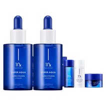 미샤 수퍼 아쿠아 울트라 히알론 앰플 2개 + 스킨에센스15ml+에멀전15ml+크림5ml
