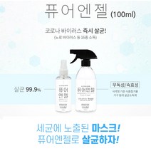 퓨어엔젤 100ml 휴대용 항균 탈취 기능 가정용 손 마스크 소독제 페브리즈