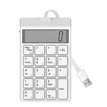 Sunreed 2 in 1 USB 숫자 키패드 계산기 19 키 숫자 패드 키보드 노트북 PC 애플용 윈도우 OS 맥 OS 및 크롬 OS와 호환 = 키 포함, White-A