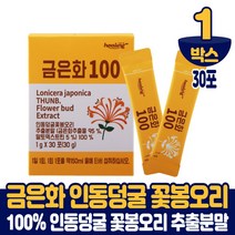 금은화 인동덩굴꽃봉오리 추출물 분말 100% 금은화추출물 인동초 가루 스틱, 1박스, 30포