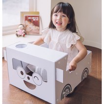 [키즈바래] 종이자동차 만들기 자동차극장놀이 교통놀이교구 색칠자동차 타요자동차 어린이자동차 영유아장난감 꾸미기장난감 친환경 장난감 박스자동차 상자자동차 종이박스자동차