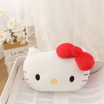 만화 자동차 좌석 머리 받침 의자 목 베개 쿠션 핑크 일본 귀여운 목좌석 홈 장식 선물, 28x24cm_키티