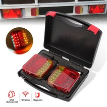 마그네틱 무선 LED 트럭 테일 라이트 트레일러 캐러밴 RV 캠핑카 트럭에 대 한 후면 미등 신호 경고 브레이크 램프, 1개