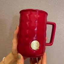 스타벅스 크리스마스 선물 레트로 입체 머그컵, 473ml