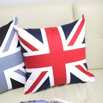 원단킹 옥스)유니언잭_쿠션방석컷트지_2color(6214359), 레드