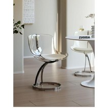 고급 식탁 의자 아크릴 디자인 인테리어의자, H. 투명 그린+쿠션