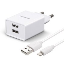 스마텍 멀티충전기 USB 8핀충전기 5V2A STC-3000-8Pin, 화이트