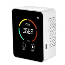 가정용 디지털 이산화탄소 온도 습도 측정기 TVOC 공기 분석기 CO2 센서 공기질 모니터 미터, [01] white
