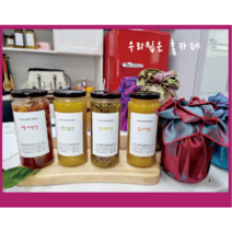 제주감귤생강청 유자감귤청 과일수제청 겨울철 홈카페 건강을위한 꽃보자기 설선물, 감귤유자청370g