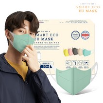 스마트에코 이유 국산 새부리형 일회용마스크 성인용 민트 50매, 단품없음