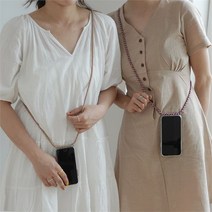 갓샵 핸드폰 목걸이 줄 스트랩 케이스 6color, 아이폰7플러스 8플러스/블랙믹스