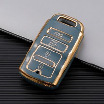 키 홀더 4버튼 TPU 스마트 원격 자동차 키 케이스 기아 K7 카덴자 K-04 Sorento 쉘 Fob 홀더 체인 프로텍터, 03 grey key cover