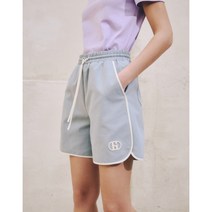 [헤지스레이디스] [헤지스 여성] [22SS] HSPA2B520B1 블루 로고패치 면 밴딩