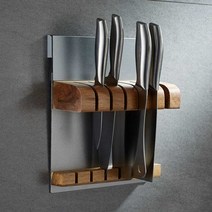 자석칼거치대 나이프 마그네틱 홀더 칼걸이 벽걸이형, 자석 수직 칼 홀더 6 칼 위치 블랙