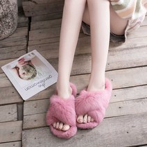 회사 사무용 슬리퍼 예쁜 여성 실내화 직장 겨울용 거실 여자 엄마 털 털신 오피스 단체