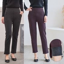 싹쓰리마켓 여성용 보카시 기모 극세사 밴딩 스판바지 일자바지 데일리바지