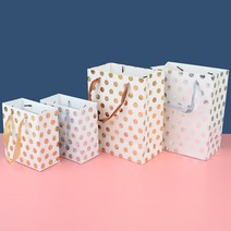 socean 도트 아트지 쥬얼리 선물 포장 럭셔리 종이 가방 넓은 손잡이 봉투 그립 물방울 쇼핑백 고급 반짝이 봉지 패, 중 - 실버