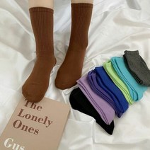 패션양말 잔골지 심플 파스텔 여성 레인보우 고퀄